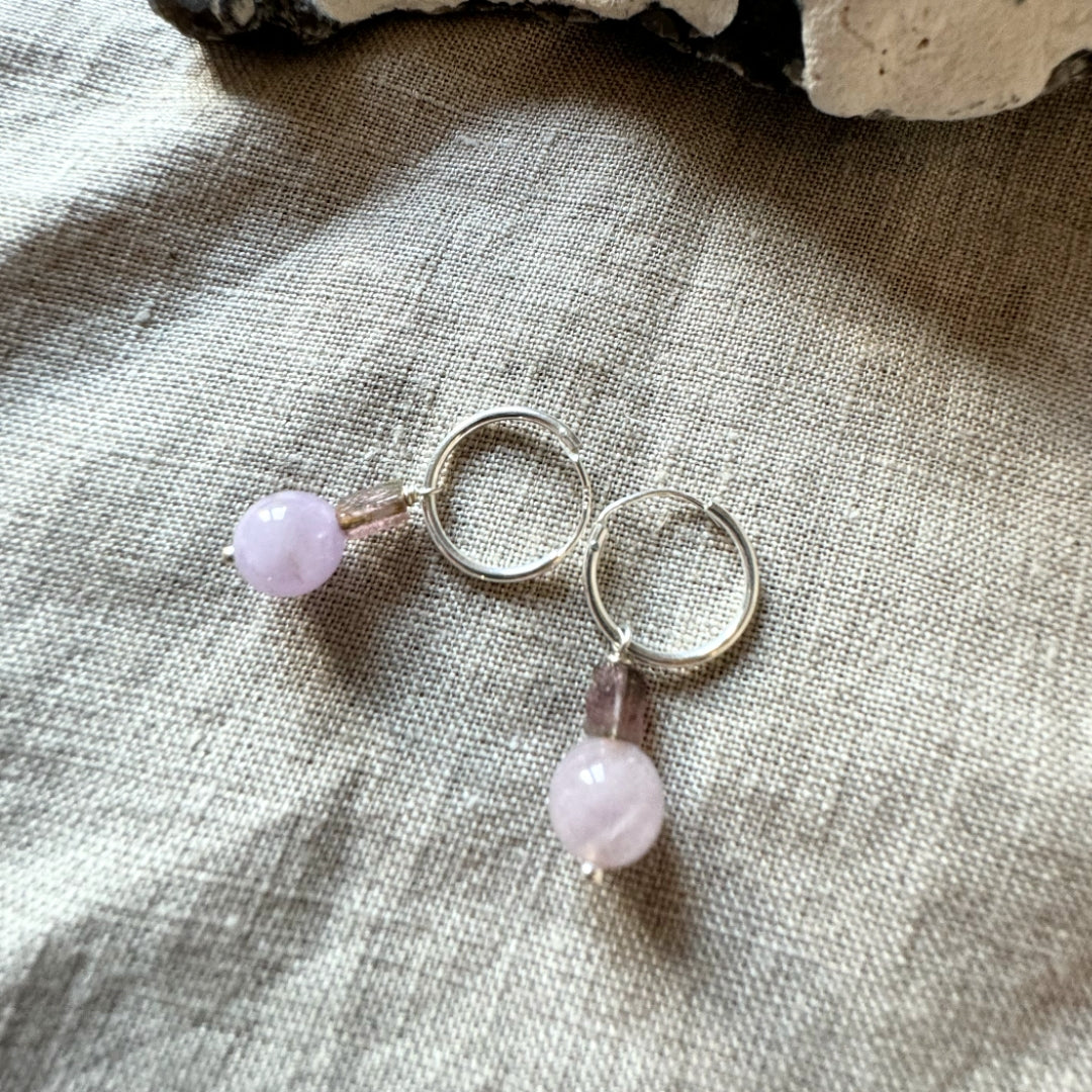 HAYA Earrings Amethyst & Tourmaline
