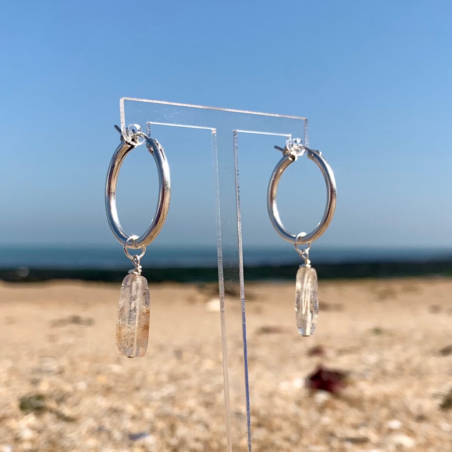 IŠHARA Hoop Earrings ~ Citrine