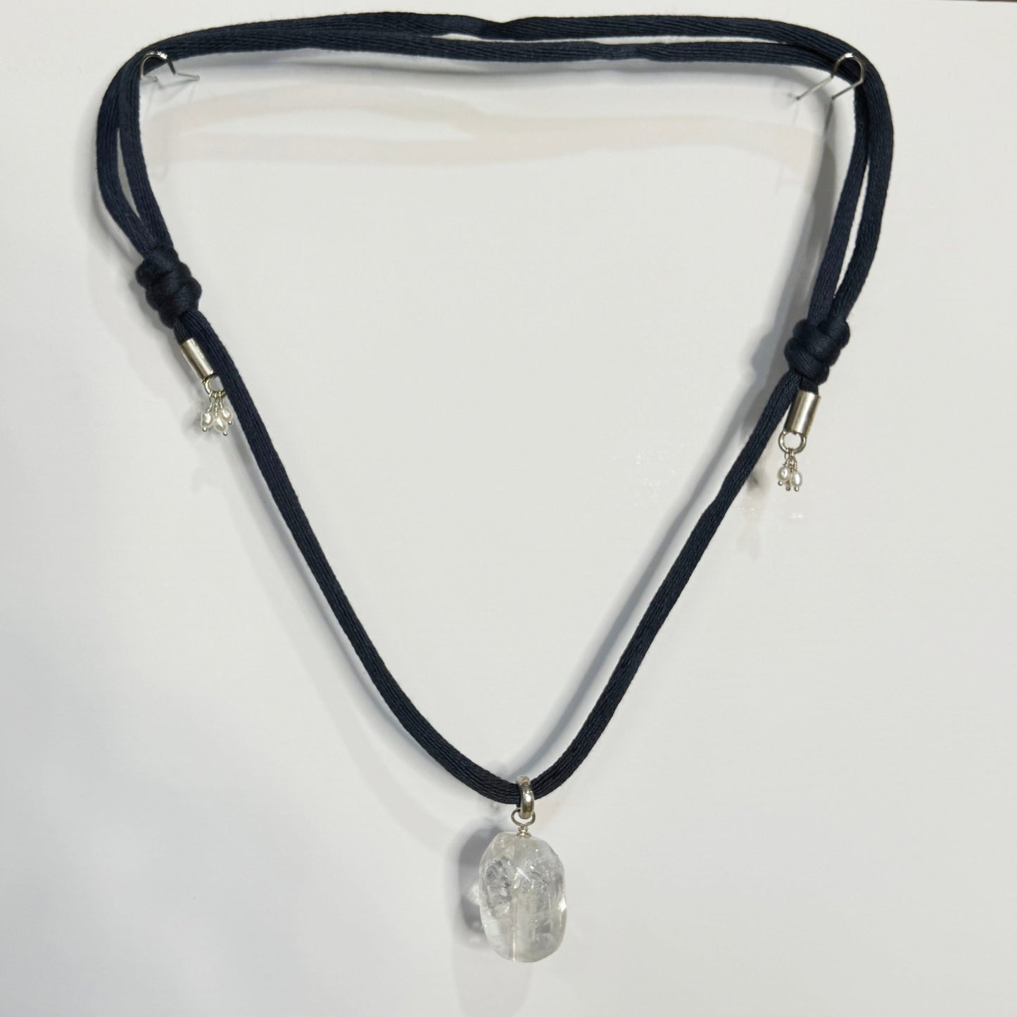 CLEAR QUARTZ HEALER Adjustable Cord Pendant