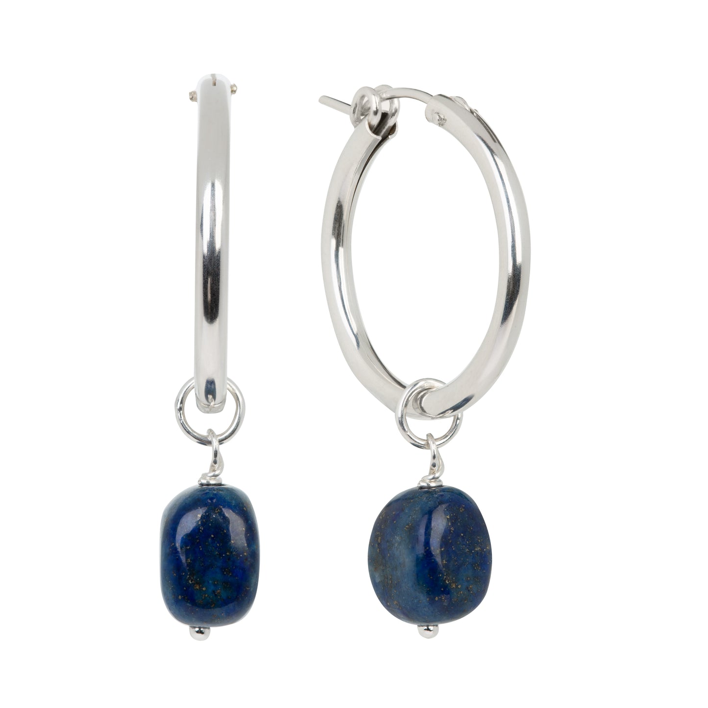 IŠHARA Hoop Earrings ~ Lapis Lazuli