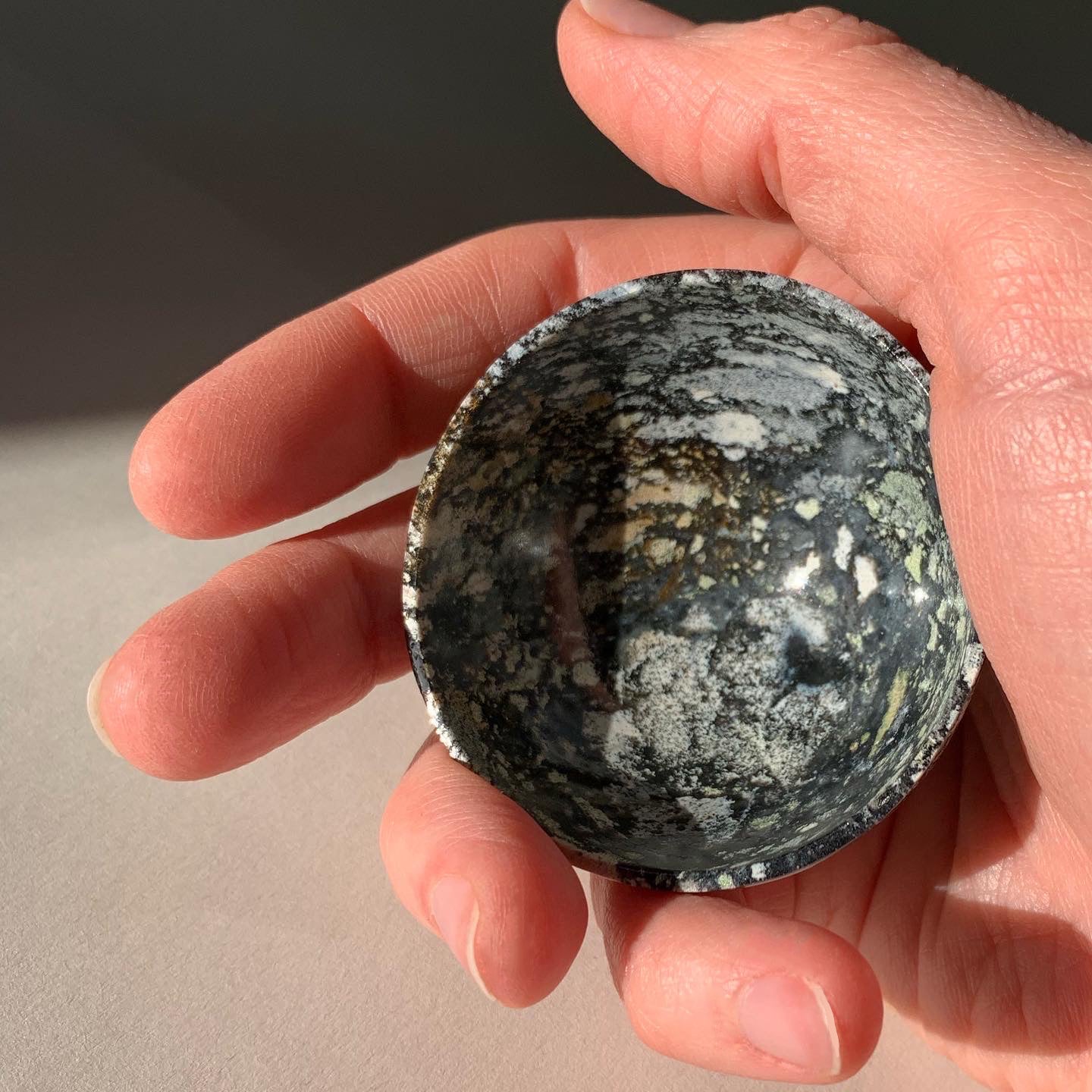 Jasper Carved Crystal Trinket Dish