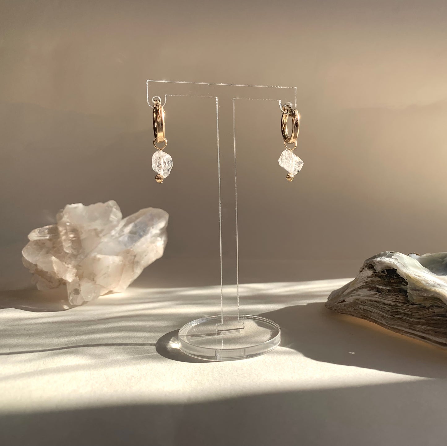 NILANA II Earrings ~ Herkimer Diamond