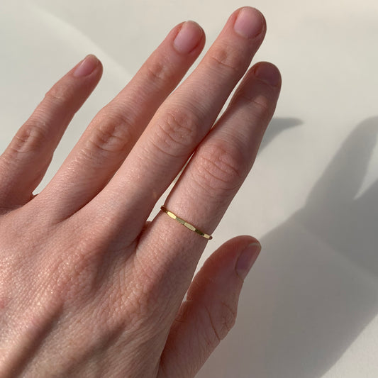 Simple Hammered Stacking Ring